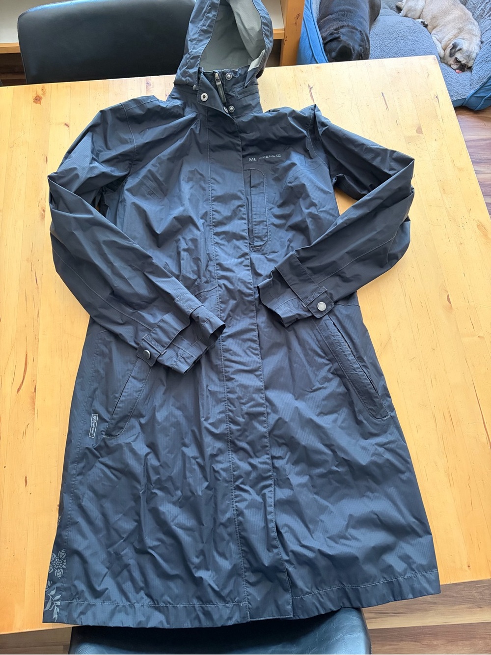 Women's Waterproof Hooded Raincoat -black
